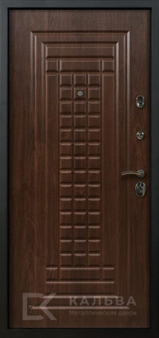 Фото №2 «Металлическая дверь светлый дуб и грецкий орех с 3D квадратами №378»