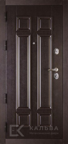 Фото №2 «Входная дверь графит с вертикальными рейками лофт №100»