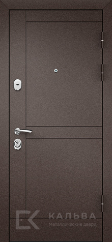 Фото «Стальная дверь шоколад шагрень с белой МДФ аркой №18»