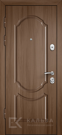 Фото №2 «Стальная дверь орех классика с филёнками и арочной рамкой №541»