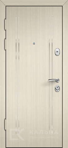 Фото №2 «Входная дверь белая волна и беленый дуб для квартиры №8»