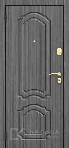 Фото №2 «Стальная дверь МДФ орех и графит с классической фрезеровкой №556»