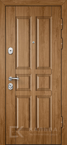 Фото «Входная дверь дуб натуральный и орех классика №534»