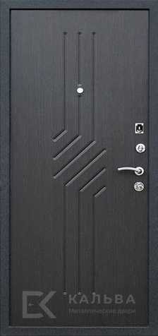 Фото №2 «Железная дверь графит снаружи с тёмной МДФ диагональ №8»