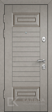 Фото №2 «Металлическая дверь бетон серый лофт с панелью дуб №41»