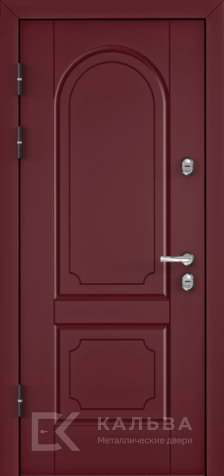 Фото №2 «Входная металлическая дверь светлая с геометрической фрезеровкой №106»