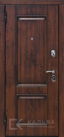 Фото №2 «Железная дверь чёрный антик с МДФ-панелью орех №19»