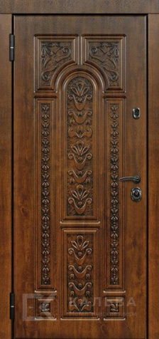 Фото №2 «Входная дверь венге снаружи резная классика внутри №32»