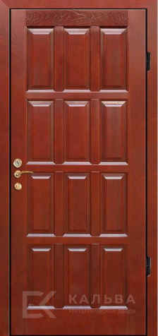 Фото «Железная дверь для квартиры графит и МДФ под красное дерево №552»